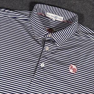 Bald Head Blues Polo Shirt Mens Large Golf Performance Striped Bald Head Island